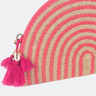 BOLSO/CARTERA DE MANO YUTE FUCSIA