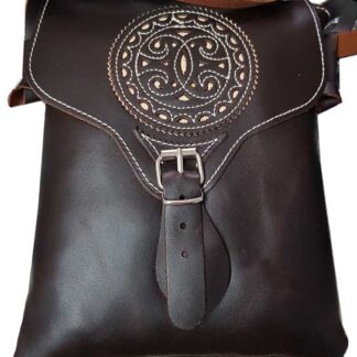 Bolso/Bandolera Picao Con Solapa y Hebilla - 26x22x6cm - Marrón chocolate