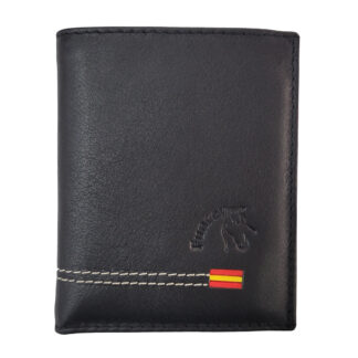 CARTERA PIEL DETALLE BANDERA ESPAÑA – PLACA OVALADA