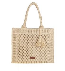 TOTE DE PLAYA CON FIBRA NATURAL, CON CREMALLERA