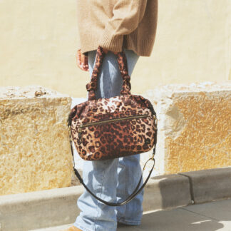 BOWLING NYLON, CON CREMALLERA, COLOR MARRON