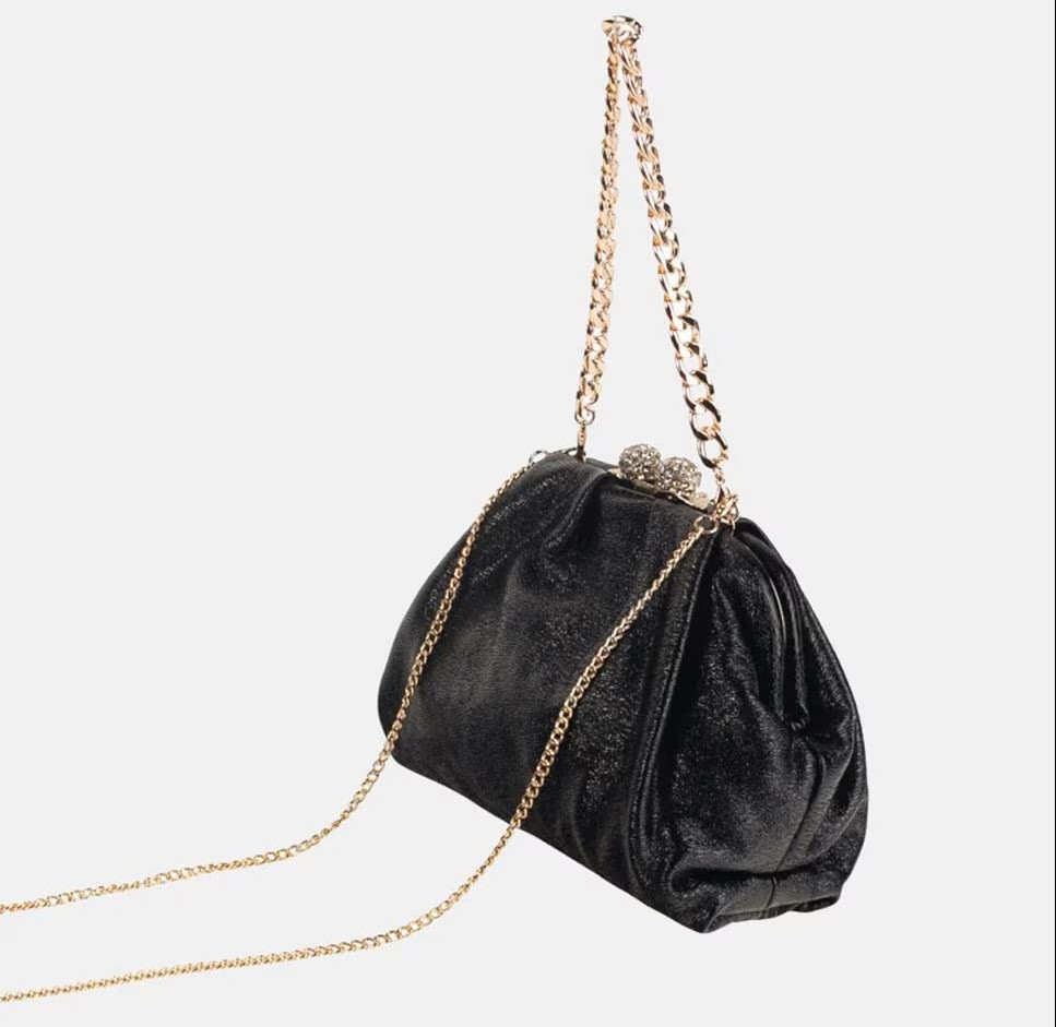 Bolso mano Clutch negro - Imagen 4