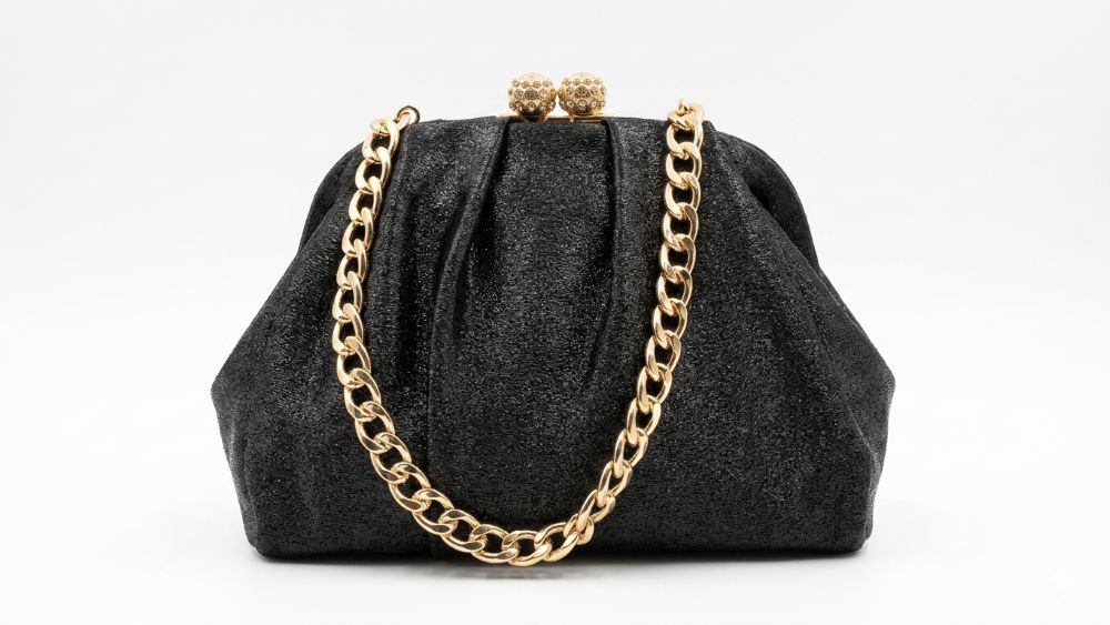 Bolso mano Clutch negro - Imagen 2