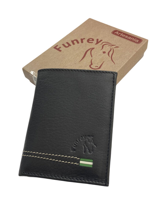 Funrey Cartera de Piel Billetera y Monedero España - 6 Tarjetas - Negro Andalousia - Imagen 7