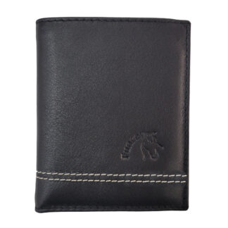 Funrey Cartera de Piel Billetera y Monedero - 6 Tarjetas - Negro