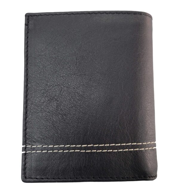 Funrey Cartera de Piel Billetera y Monedero - 6 Tarjetas - Negro - Imagen 2