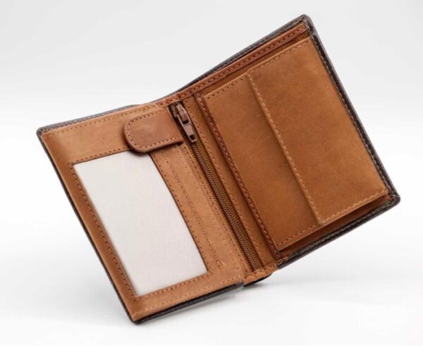 CARTERA JAGUAR CON CORREILLA INTERIOR Y TARJETERO PIEL - Imagen 2