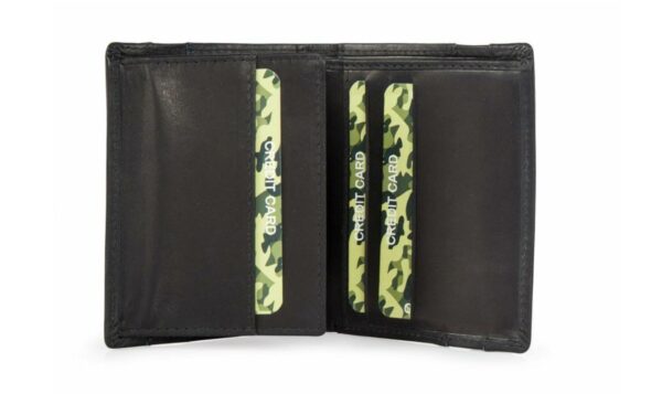 CARTERA JAGUAR CON ELÁSTICO, DETALLES AZULES Y TARJETERO PIEL - Imagen 2
