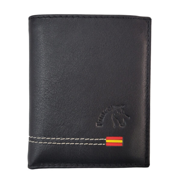 Funrey Cartera de Piel Billetera y Monedero España - 6 Tarjetas - Negro España