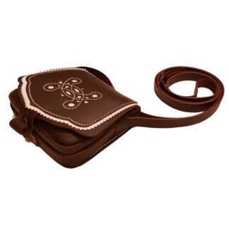 Bolso de cuero con diseño grabado