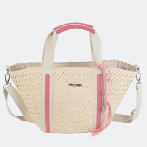 BOLSO KBAS BANDOLERA BEIGE Y ROSA