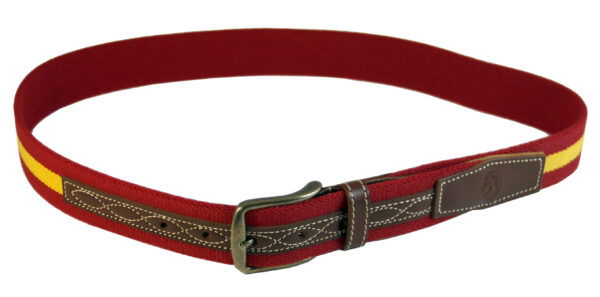 Cinturón Elástico Piel Para Hombres - 120x3.5x1cm - Rojo & marrón