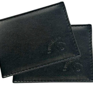 Dos Funrey  Cartera Portaplaca en Piel - Muy Fina y pequeña para la Tarjeta y Placa de 9,5x7 cms. en Piel Color Negro