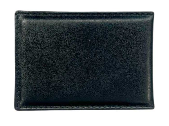 Dos Funrey Cartera Portaplaca en Piel - Muy Fina y pequeña para la Tarjeta y Placa de 9,5x7 cms. en Piel Color Negro - Imagen 4