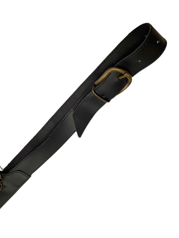 Funrey Bolso Riñonera de piel de Ubrique Negro. Medidas 19.5x10.5x5cm - Imagen 8