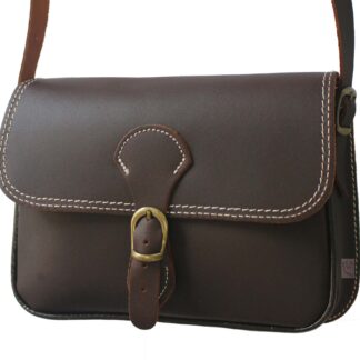 Bolso/riñonera Rociero Solapa Hebilla - 11,5x20x5cm - Marrón chocolate