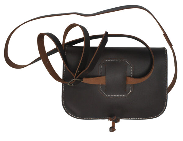 Bolso/riñonera Rociero Solapa Hebilla - 11,5x20x5cm - Marrón chocolate - Imagen 4