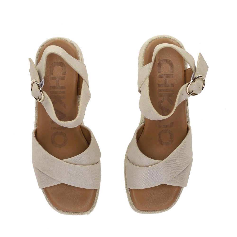 Sandalias Serraje de Mujer Chika10 Leather Cuña baja - Imagen 4