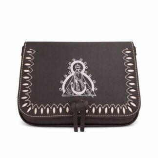 Bolso piel bordado virgen de la cabeza