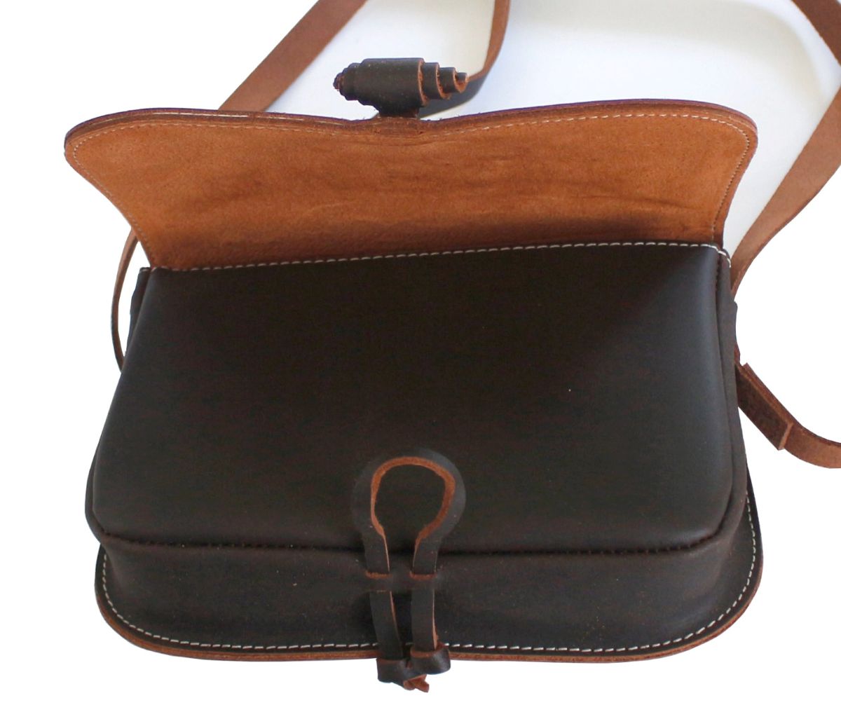Bolso piel bordado virgen de la cabeza - Imagen 5