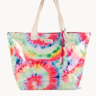 Bolso de Playa Kbas Tie Dye Multicolor con Cremallera