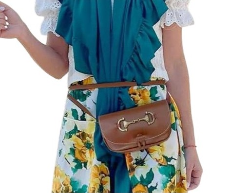 Bolso rociero de piel marrón con Adorno Metalico. - Imagen 3
