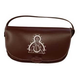 Bolso Bandolera de Piel Virgen de la Cabeza Color Cuero