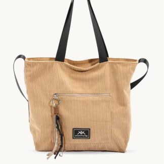 TOTE PANA, CON CREMALLERA, COLOR CAMEL