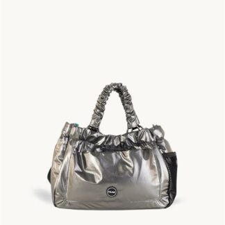 BOLSO TOTE PEQUEÑO DE NYLON METALIZADO